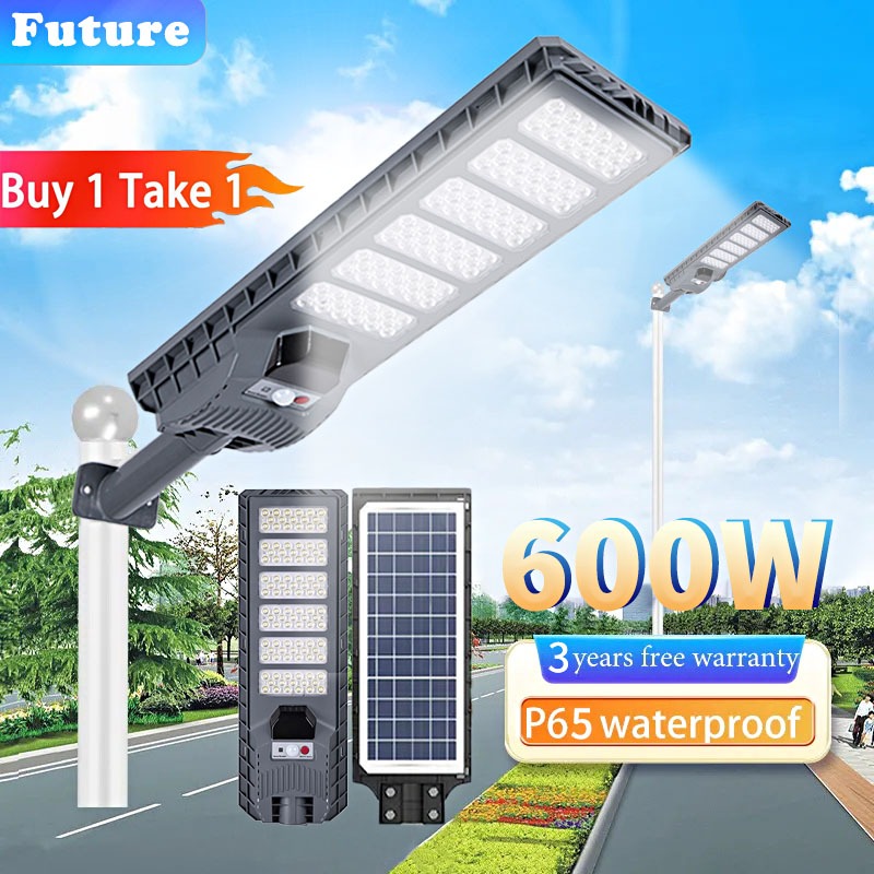 BUY 1 FREE 1 Lampu Jalan Tenaga Surya Lampu Tahan Air Tenaga Surya Lampu jalan tenaga surya outdoor 