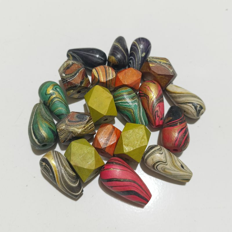 Manik Kayu Sablon | Manik Kayu Diamond | Manik Tetes