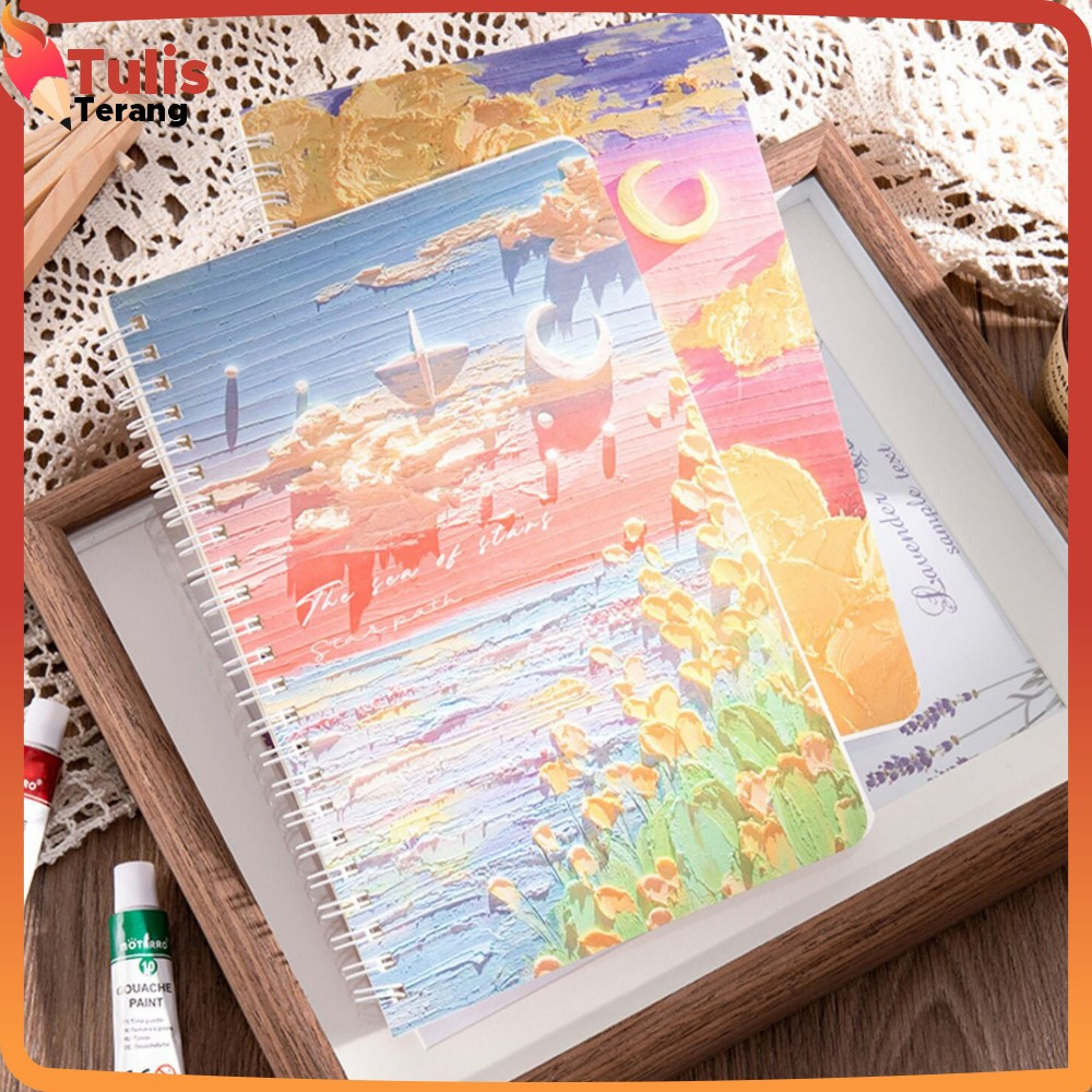 

Spiral Buku Agenda / Buku Tulis Catatan Notebook Ring A5 / Notebook Journal / Buku Tulis A5 Spiral Notebook Aesthetic Tulis Terang A32