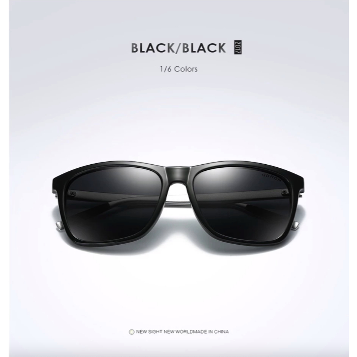 Kaca mata Polarized Pria Keren Anti UV Trendy Terbaru Kaca mata Hitam A378