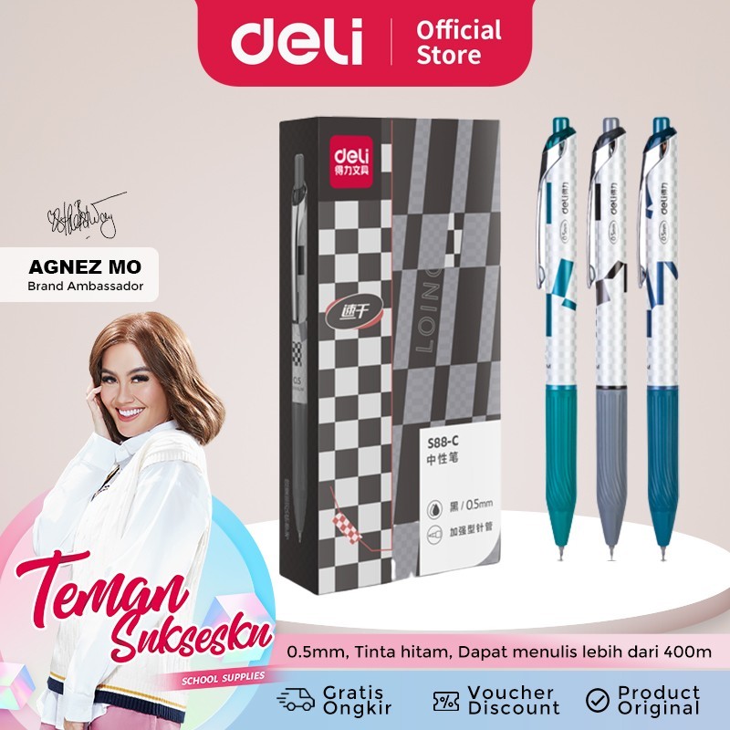 

TBMO ECER DELI GEL PEN BLACK 0.5MM S88-C
