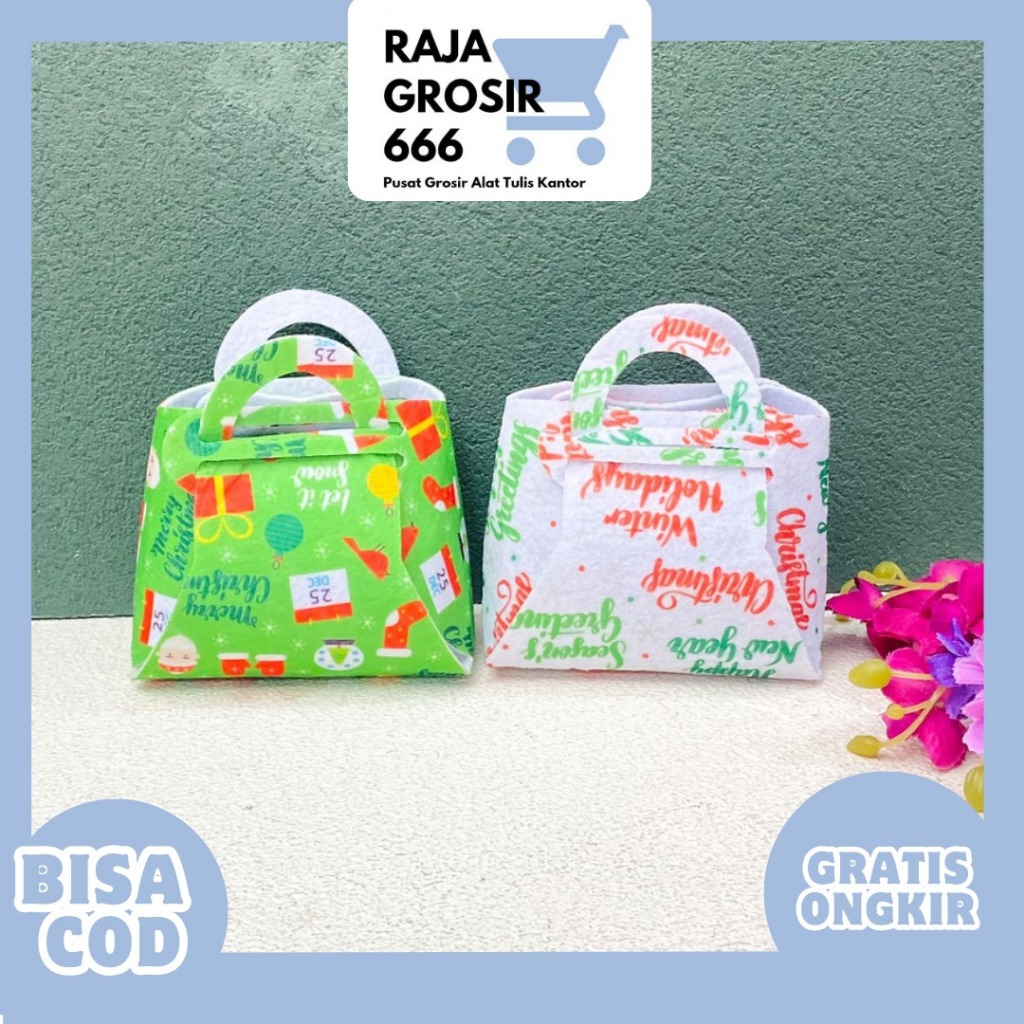 

PAPER BAG HAMPERS NATAL BOX LUCU KANVAS RAKIT MN-1555 XMAS CHRISTMAS