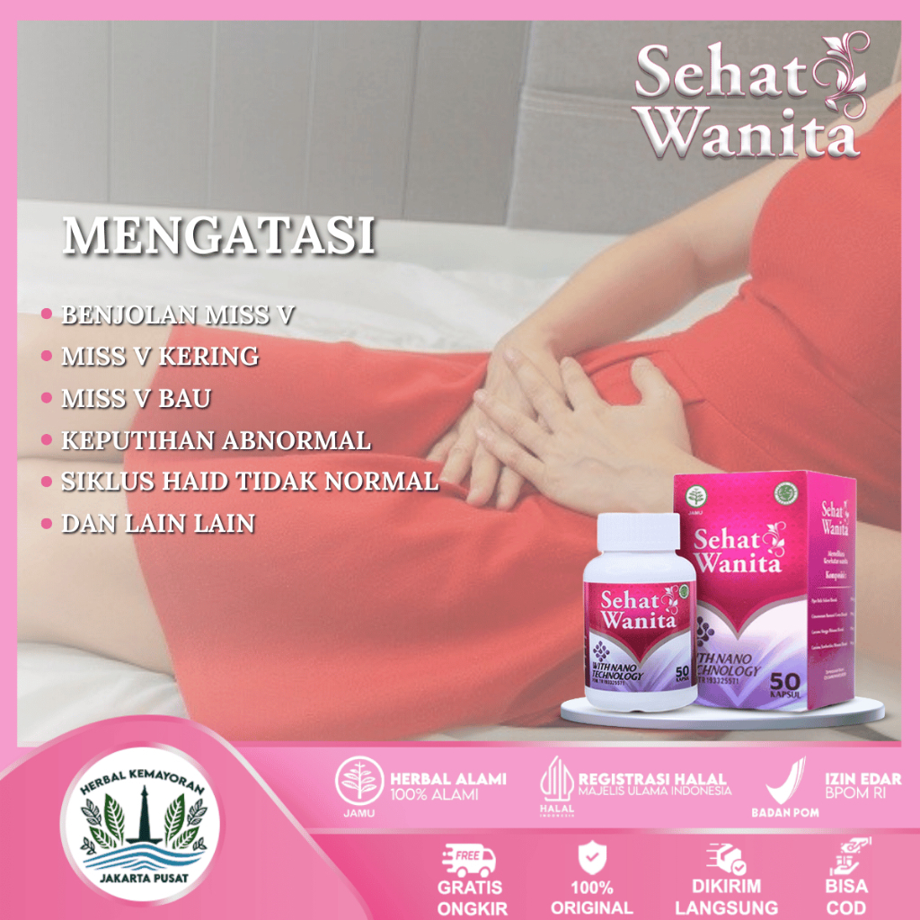 Obat Vagina Kering pelumas vagina Miss v Bengkak Pelumas Miss v Sehat Wanita 50 Kapsul Original