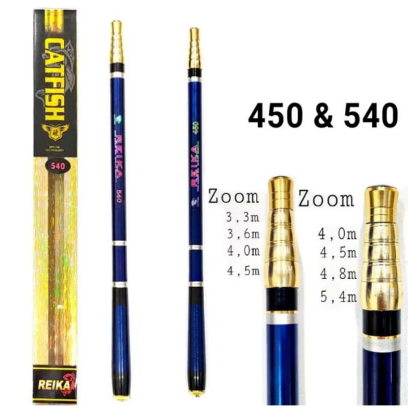 JORAN TEGEK RUAS PENDEK CATFISH REIKA 360/450 ... CARBON