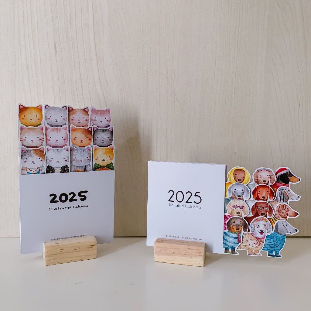 

[Artopia] Calendar 2025 by STAMP AND PAPER / Kalender Lucu Meja Ilustrasi Kucing Anjing Swifty Swifties Eras Tour Cat Dog