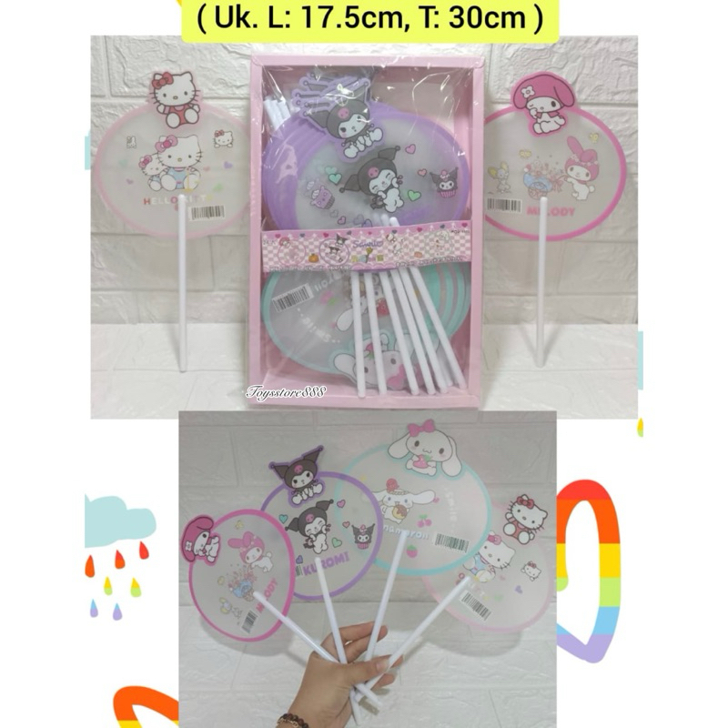 Kipas Tangan Sanrio/Kipas Tangan Motif Kuromi Melody Cinnamoroll Hello Kitty