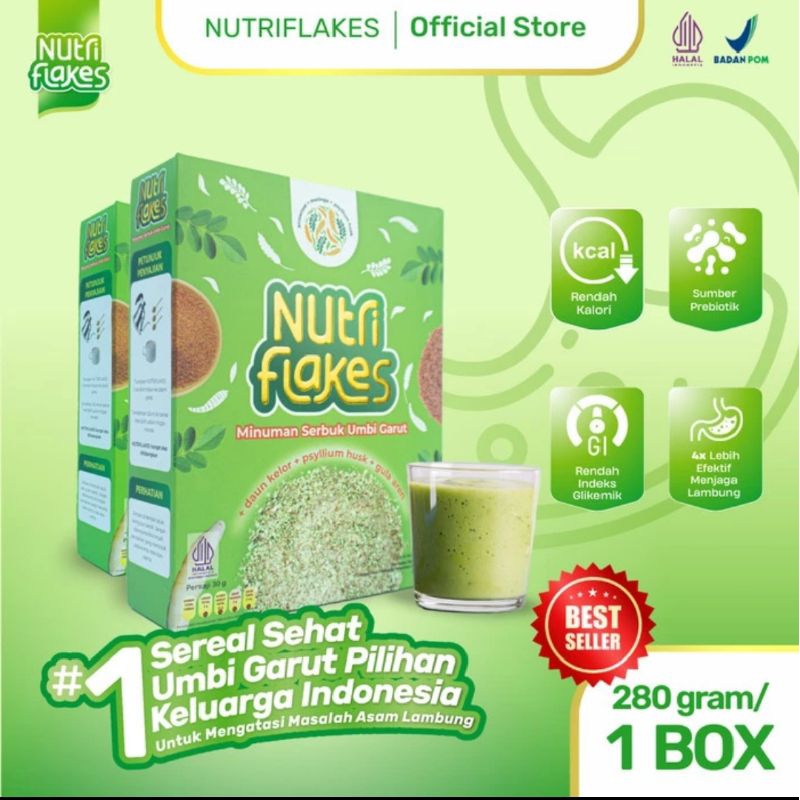 

NUTRIFLAKES SEREAL SEHAT UMBI GARUT - SOLUSI UNTUK GANGGUAN PENCERNAAN