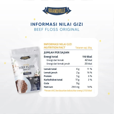 

Grandville Abon Sapi Ayam Ikan Crunchy Halal