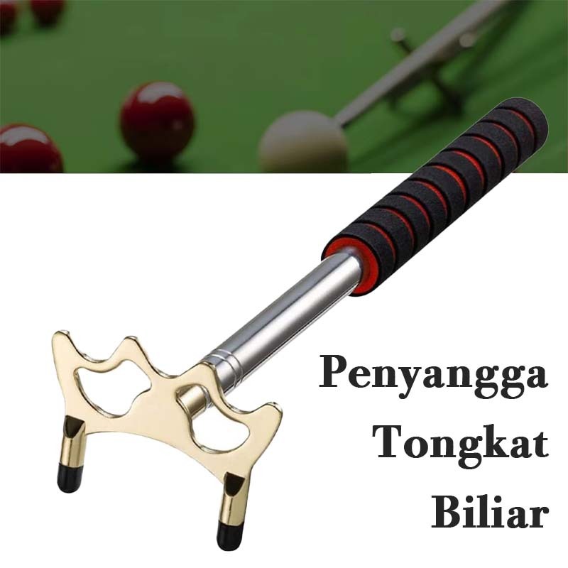Low Spider Rest Head Brass Stick Biliar Billiard Lipat Kepala Cagak Stick Dari Kuningan
