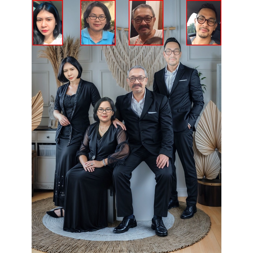 EDIT PROFESIONAL MENGGABUNGKAN FOTO TERPISAH FOTO KELUARGA/TIDAK ADA FOTO STUDIO/MENGGABUNGKAN FOTO 