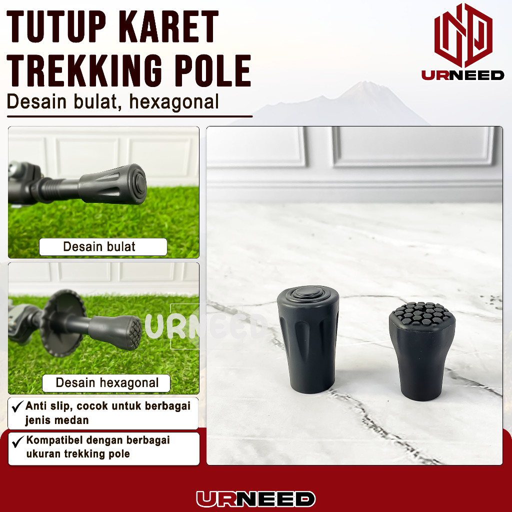 Tutup Karet Trekking Pole Camping Outdoor