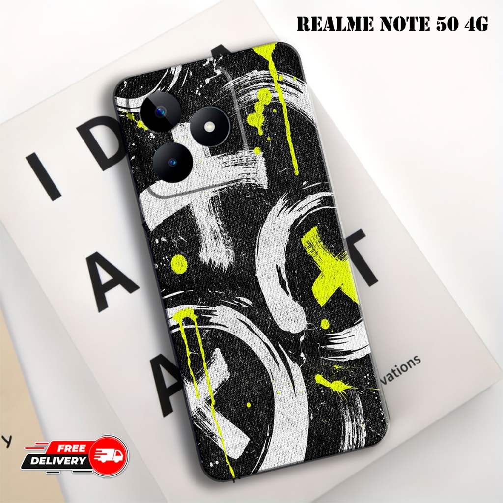 Casing Hp cocok untuk REALME NOTE 50 4G Terbaru - Softcase Fashion Case Estetik Art- Type Lain Via C