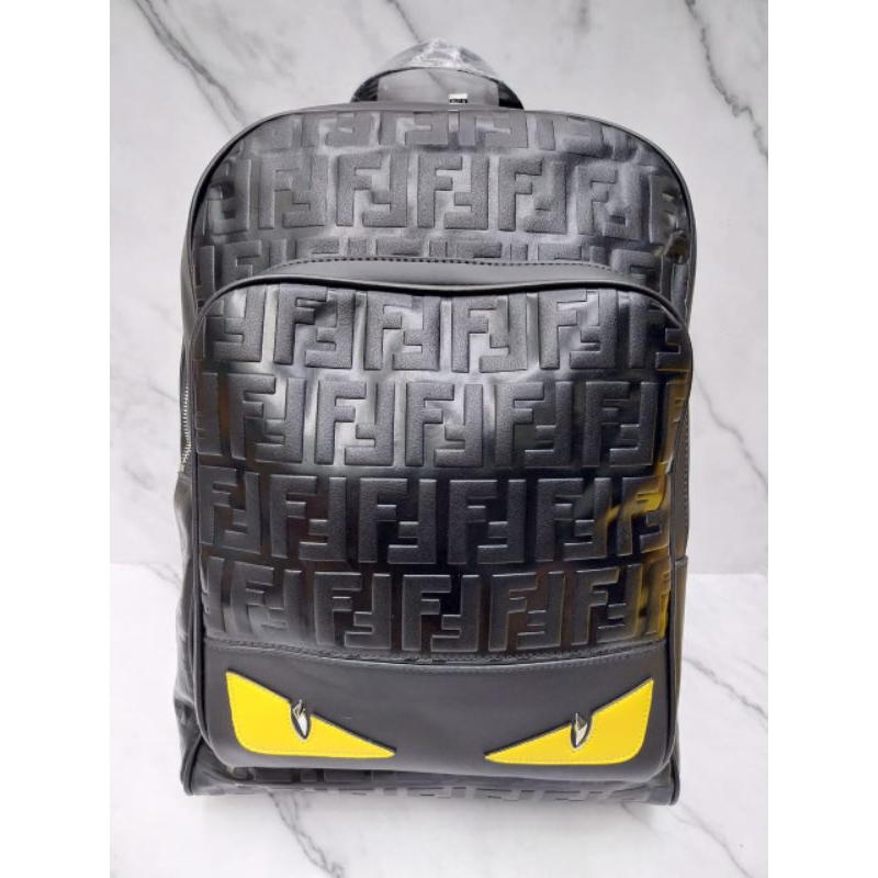 TAS RANSEL FENDI877 EMBOS MATA KUNING TAS GENDONG KULIT IMPORT MIROR