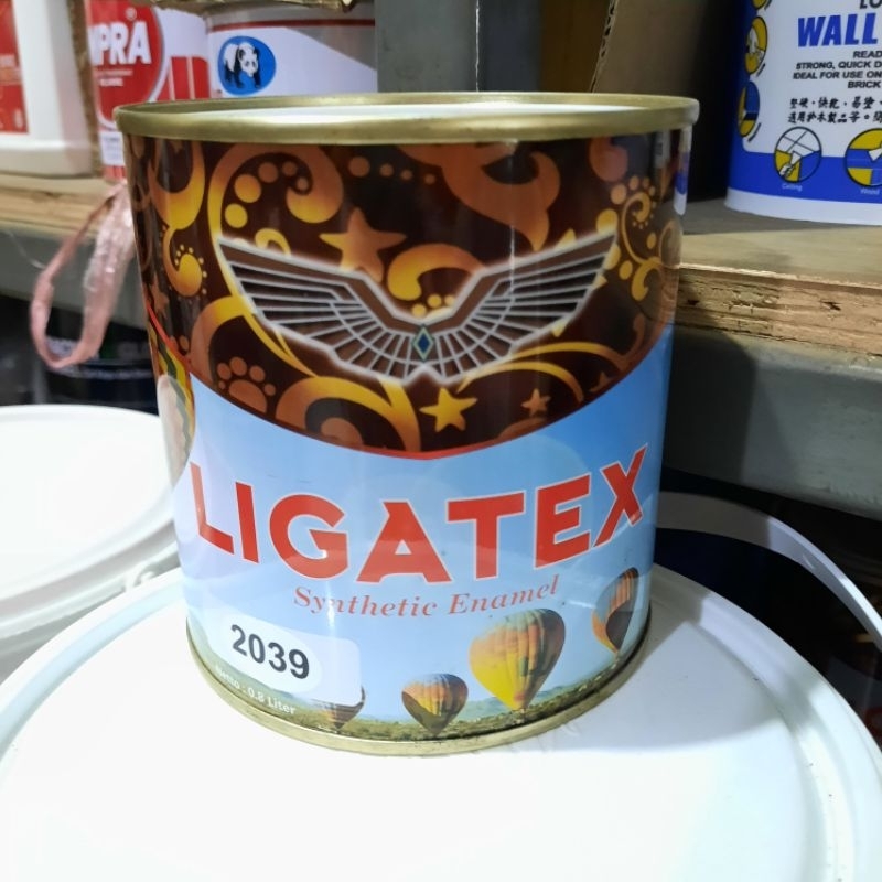 Cat Minyak untuk Kayu dan Besi 1 kg merk Ligatex / Cat Kayu dan Besi putih hitam hijau