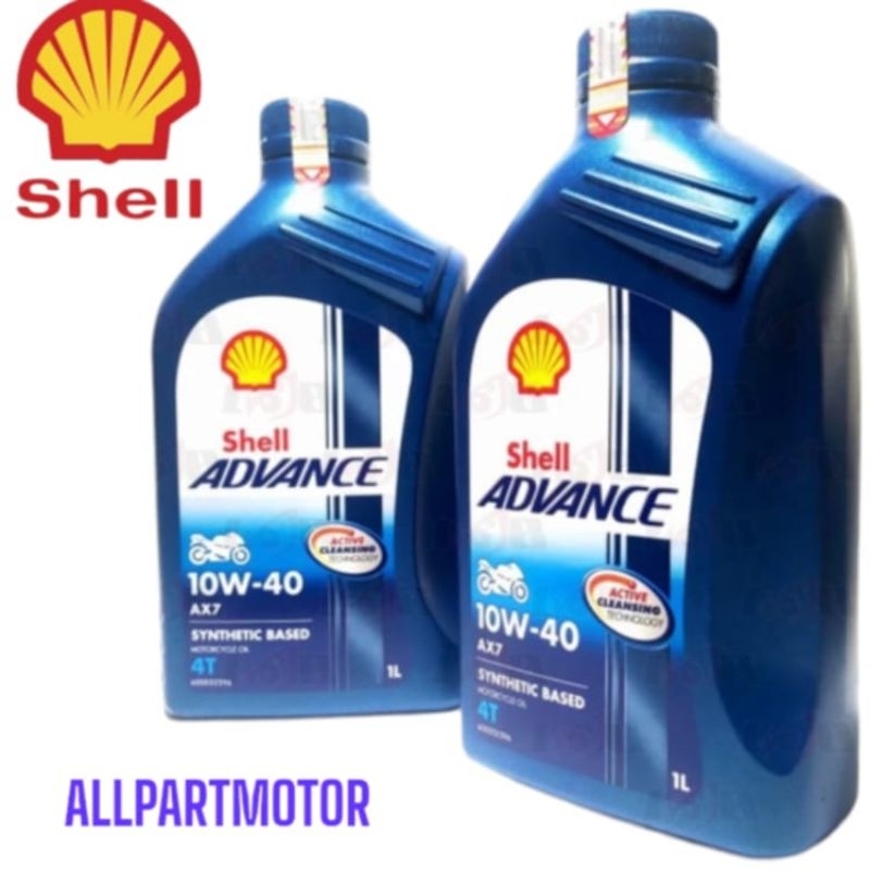 OLI SHELL AX7 10W-40 1LITER 4T Motor Sport Bebek Universal ORIGINAL SHELL
