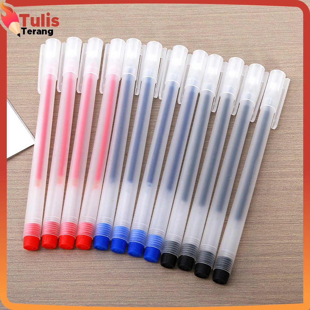 

Pena Perlengkapan Sekolah Ballpoint / Pena Gel Alat Tulis Pulpen 0.5mm Motif Polos Simple / Pulpen Cair Kantor Sekolah Tulis Terang A46