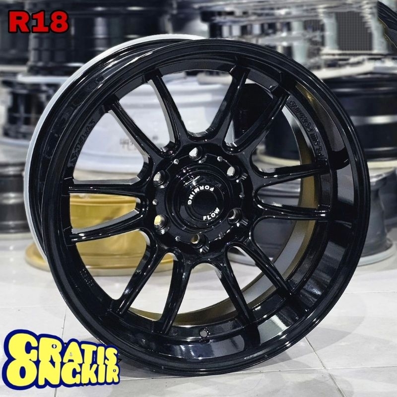 BONUS PENTIL velg racing mobil ring 18 GAZE JF FLOW FORMING velg racing mobil R18 velg racing Pajero