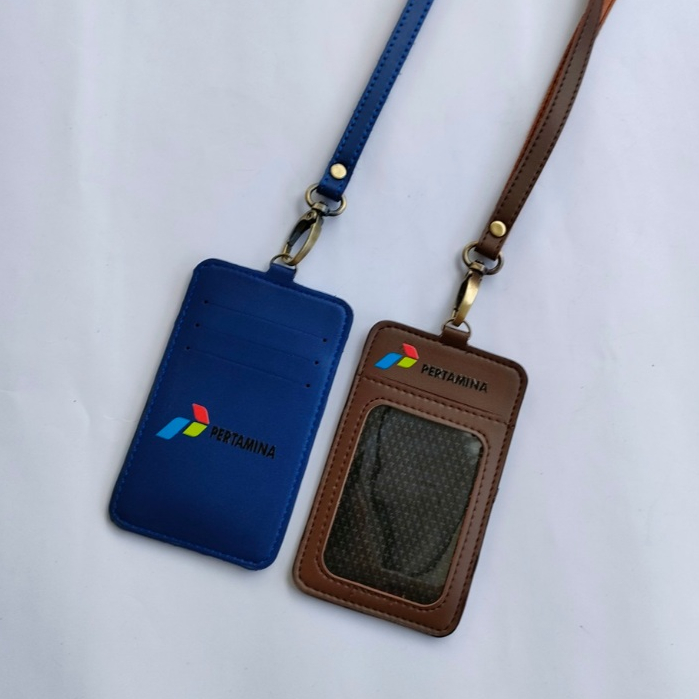 Id Card Holder Kulit Name Tag Holder Kulit PERTAMINA