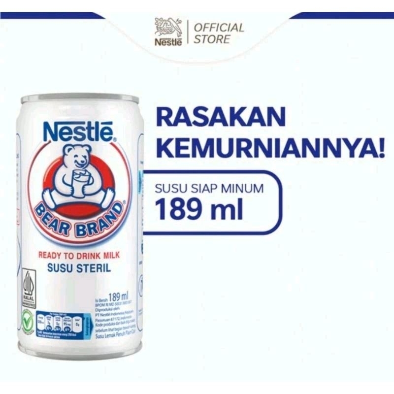 

Free Packing Kardus Nestle Bear Brand Susu Steril Kaleng 189ml