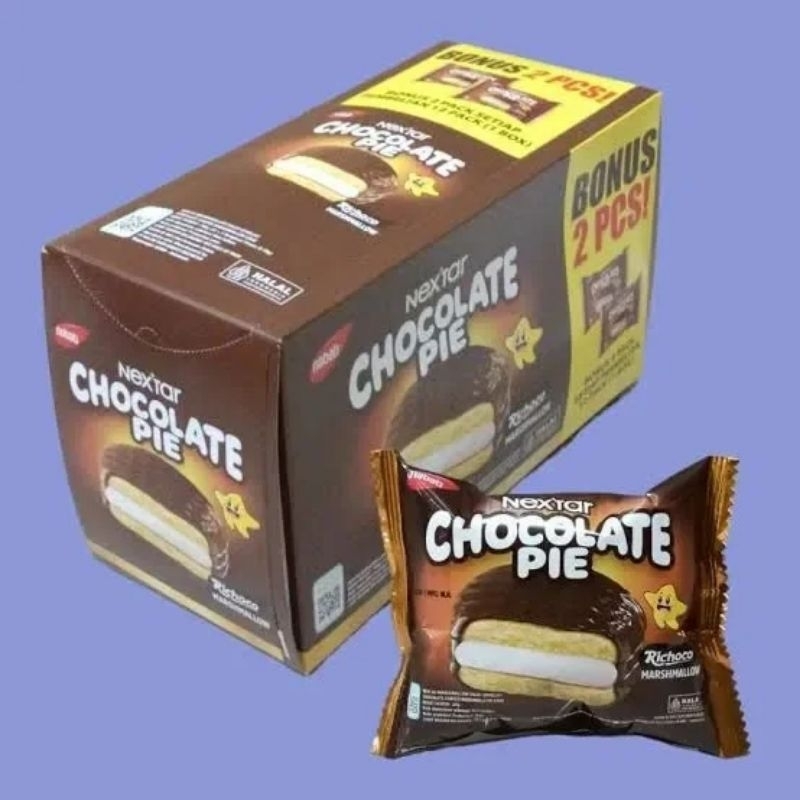 

Nextar Chocolate Pie Marshmallow 1 box isi 12 pcs