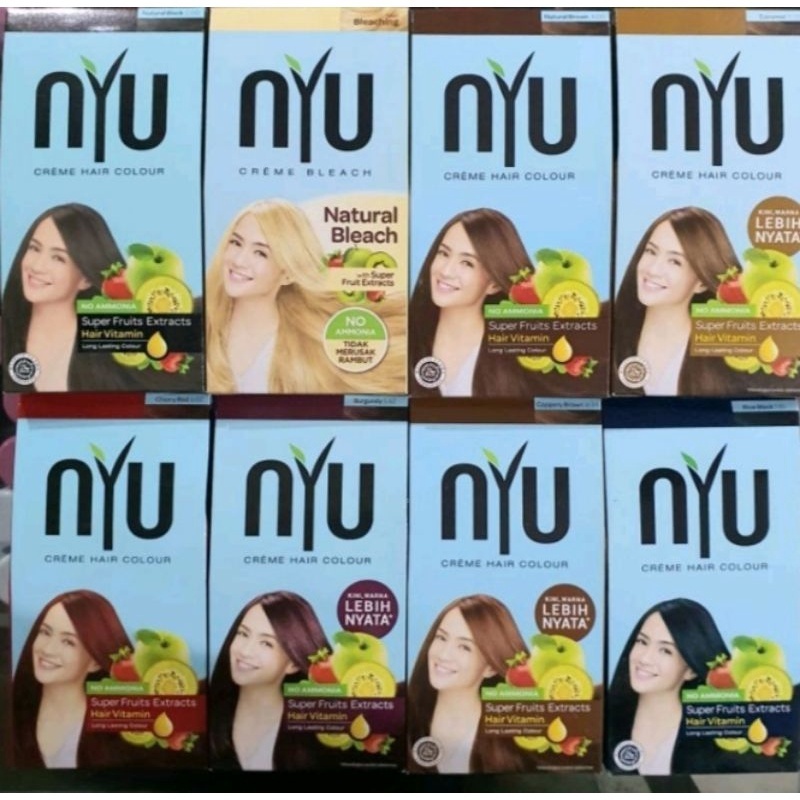 Nyu creme hair colour/nyu pewarna rambut/cat rambut/nyu