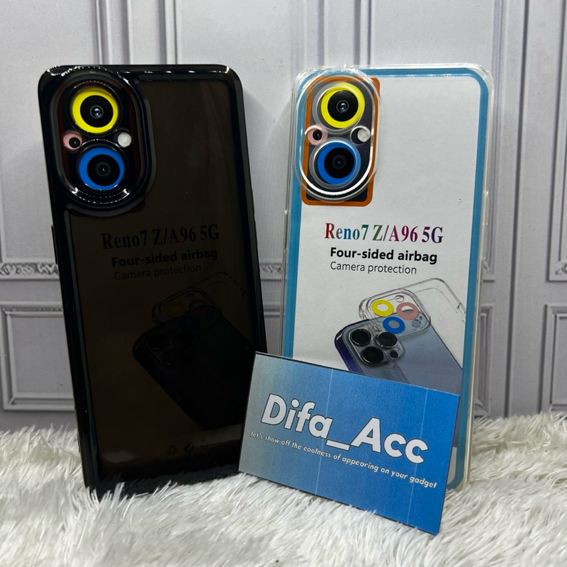 OPPO RENO 7Z A96 5G Reno 8Z case hitam bening clear black Silikon Soft Case TPU Kristal Bening Tahan