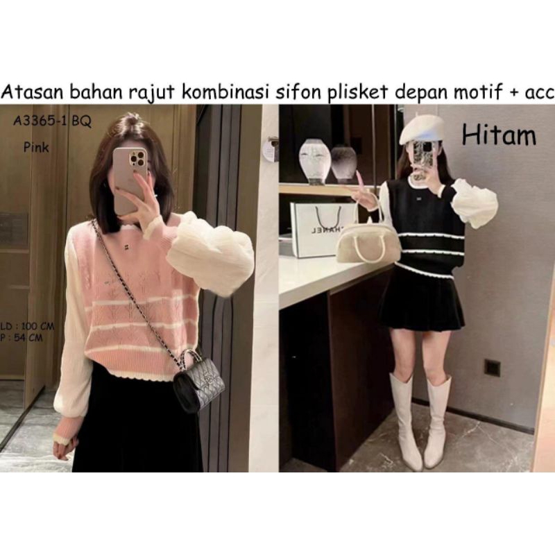 NewwArival - VriShoopfashion - Atasan Rajut - Ala Korean Vintage Style Premium / Atasan - Blouse Wan