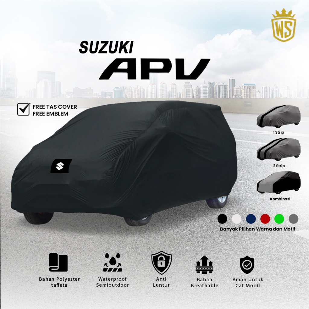 Body Cover Mobil Suzuki APV / Sarung Mobil Suzuki APV / Mantol Mobil APV / Mantel Mobil APV / Selimu