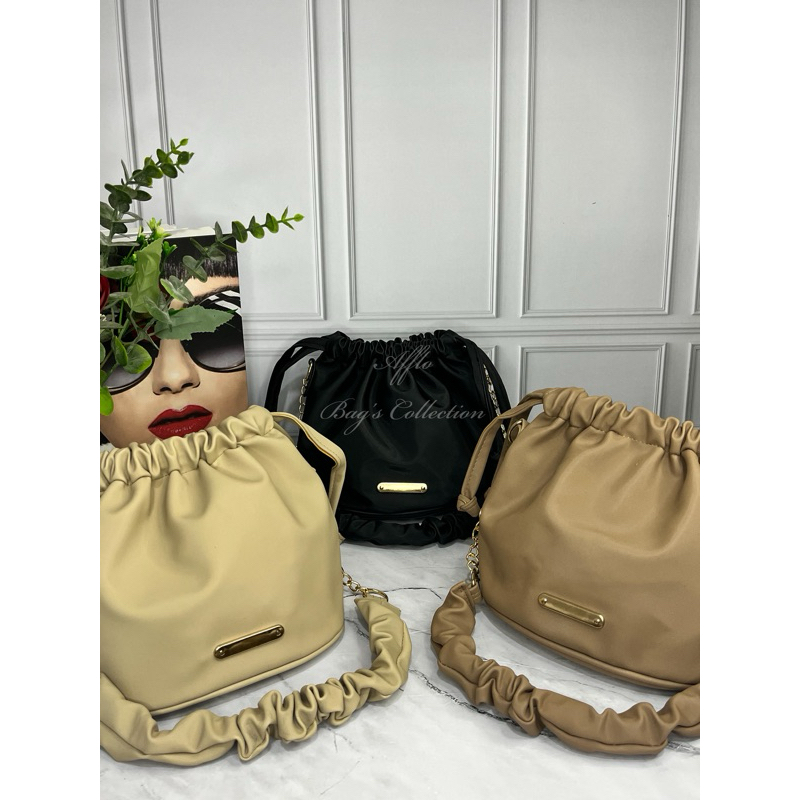 Tas Selempang Wanita Serut Bulat /Tas Selempang Kekinian KOREAN STYLE