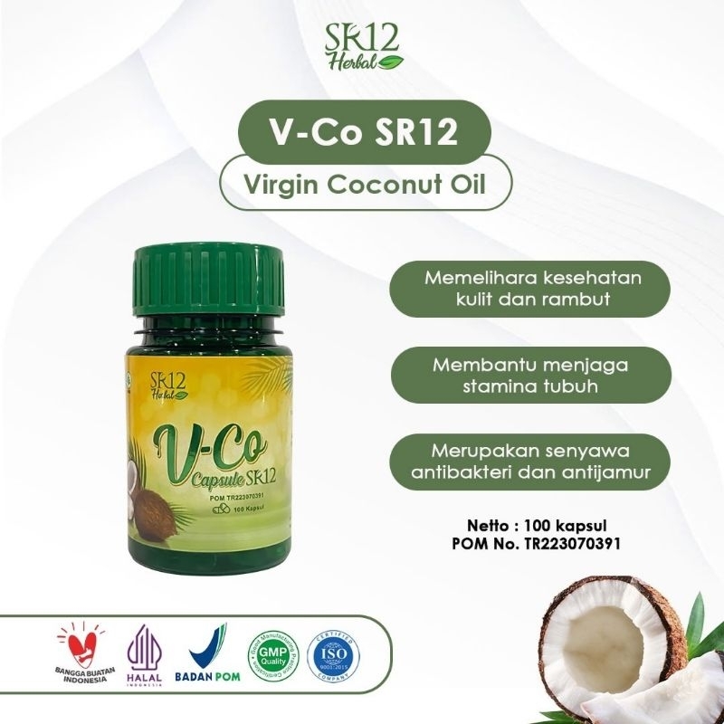 

VCO SR12 TERLARIS !! MINYAK KELAPA MURNI / VICO / VIRGIN COCONUT OIL 100 KAPSUL