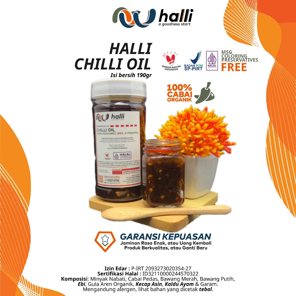 

Halli Chilli Oil, Sambal. Sambal Segala Cemilan!