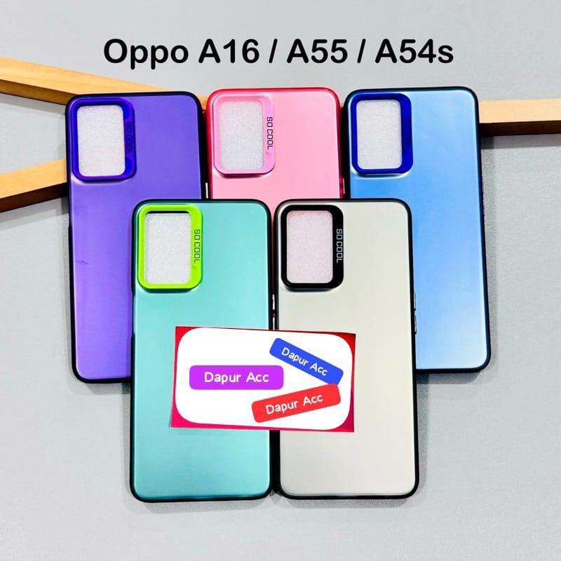 Softcase Casing OPPO A16/A54 /A55 Case Silikon Hybrid IMD Matte Plate Hologram For OPPO -DA
