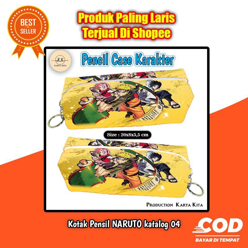 {TERLARIS TEMPAT PENSIL} KOTAK PENSIL GAMBAR ANIME NARUTO TAK04