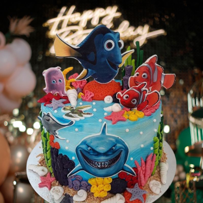 

ikan koi/cake custom tema ikan