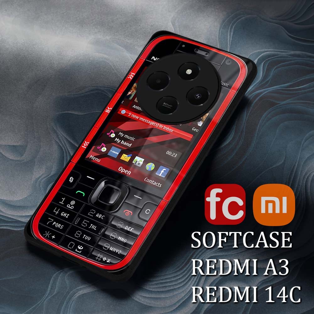 Softcase Kilau Xiaomi Poco C75 | Redmi 14C | Redmi A3 |FR38| Case Kaca Xiaomi Kasing Mika Pelindung 