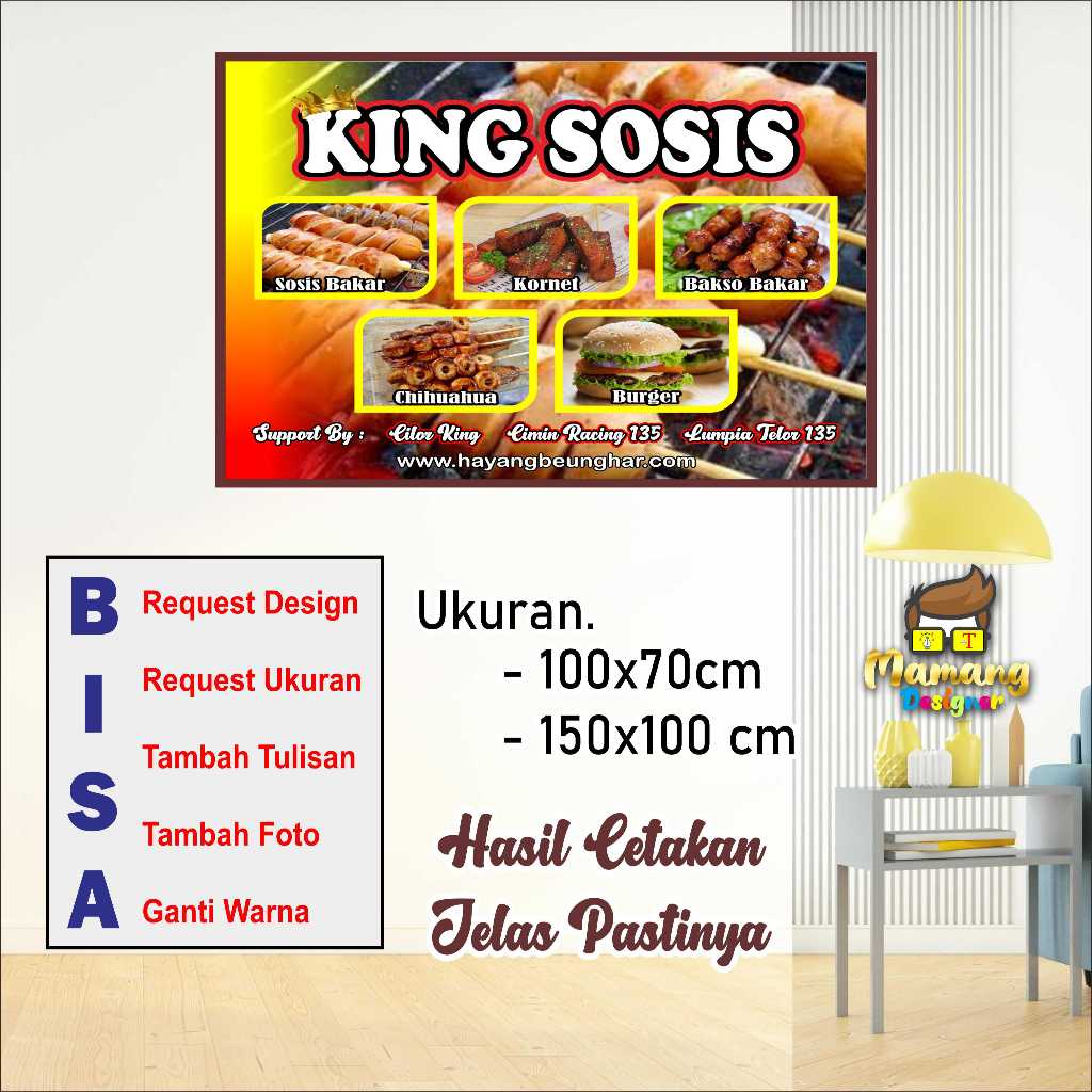 Cetak Banner Spanduk Sosis Bakar atau Aneka Bakaran