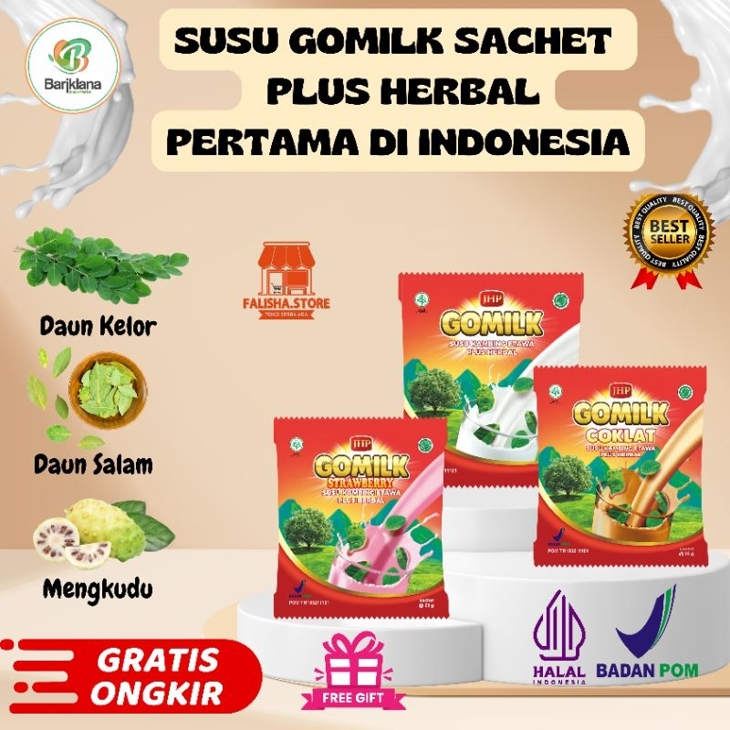 

Susu Gomilk Plus Herbal Sachet uk 25gram - Susu Etawa Murah Enak Bernutrisi Untuk Semua usia