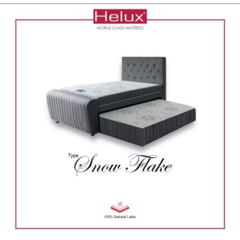 Spring Bed / Bed dorong Anak Helux Snow Flake Latex 120 x 200