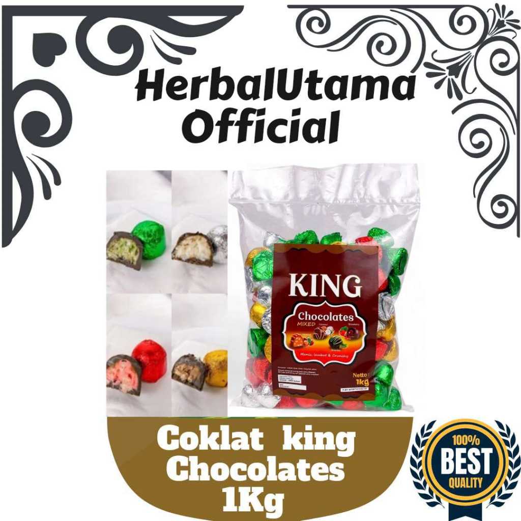 

King Chocolates Coklat Turki Mix 1000 gram - Dark Chocolate Snack - Food