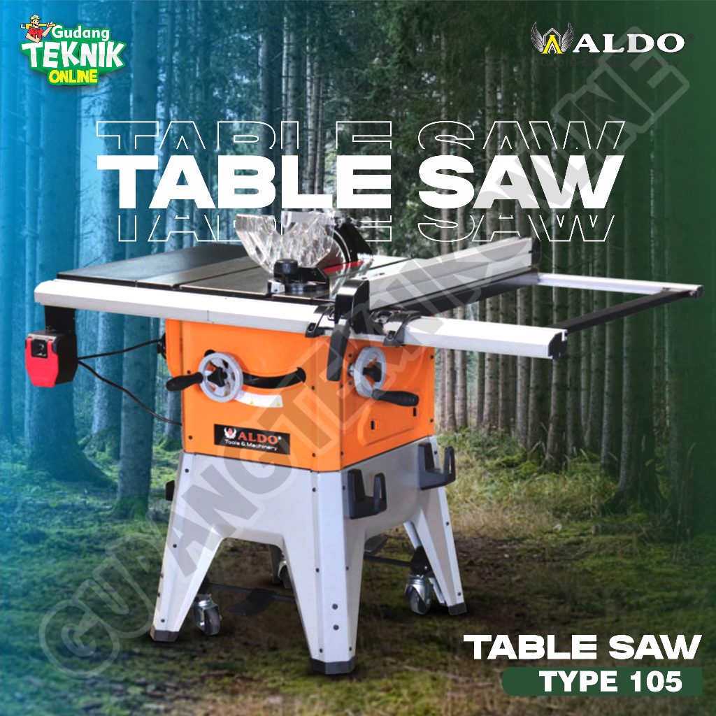 Table Saw 10" ALDO 105 / Table Saw ALDO 10 Inch  - Mesin Gergaji Meja 10inch ALDO 2HP 1 PHASE Table 