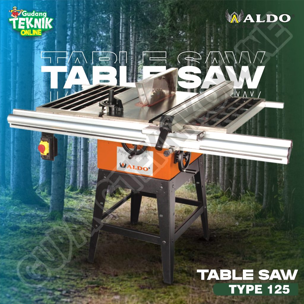 Mesin Table Saw 12" ALDO 125 / Table Saw 12Inch ALDO 125 / Meja Potong Gergaji Kayu Circular 12 inch