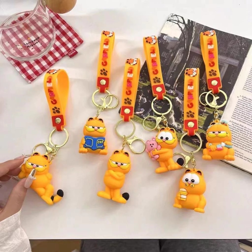 KY14 Garfild - Premium Gantungan Kunci Kartun Garfield Lucu Gantungan Kunci Tas Sekolah Liontin Gant