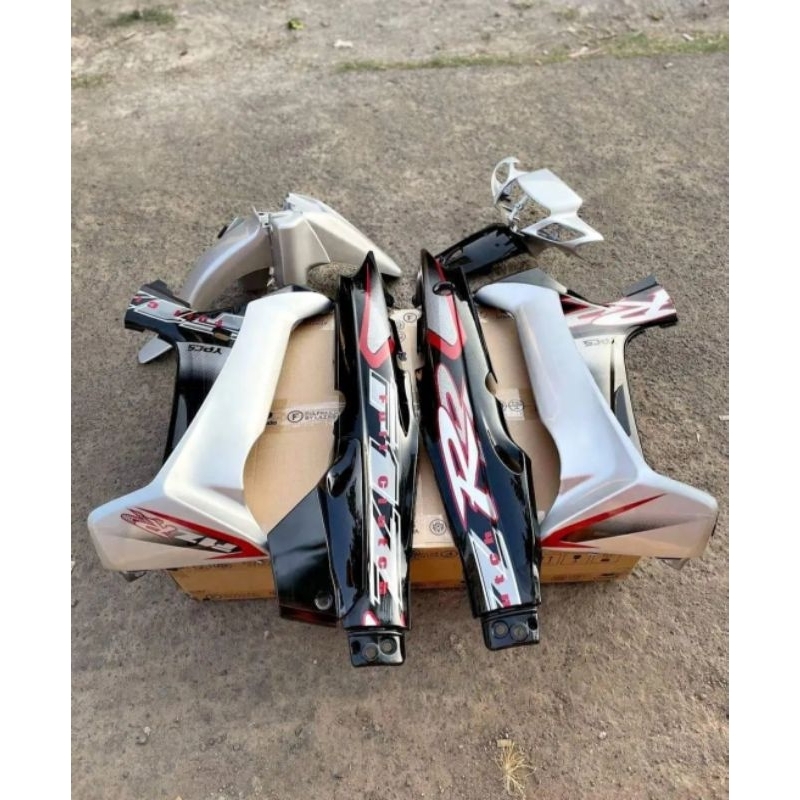 full body halus fizr silver hitam plus striping