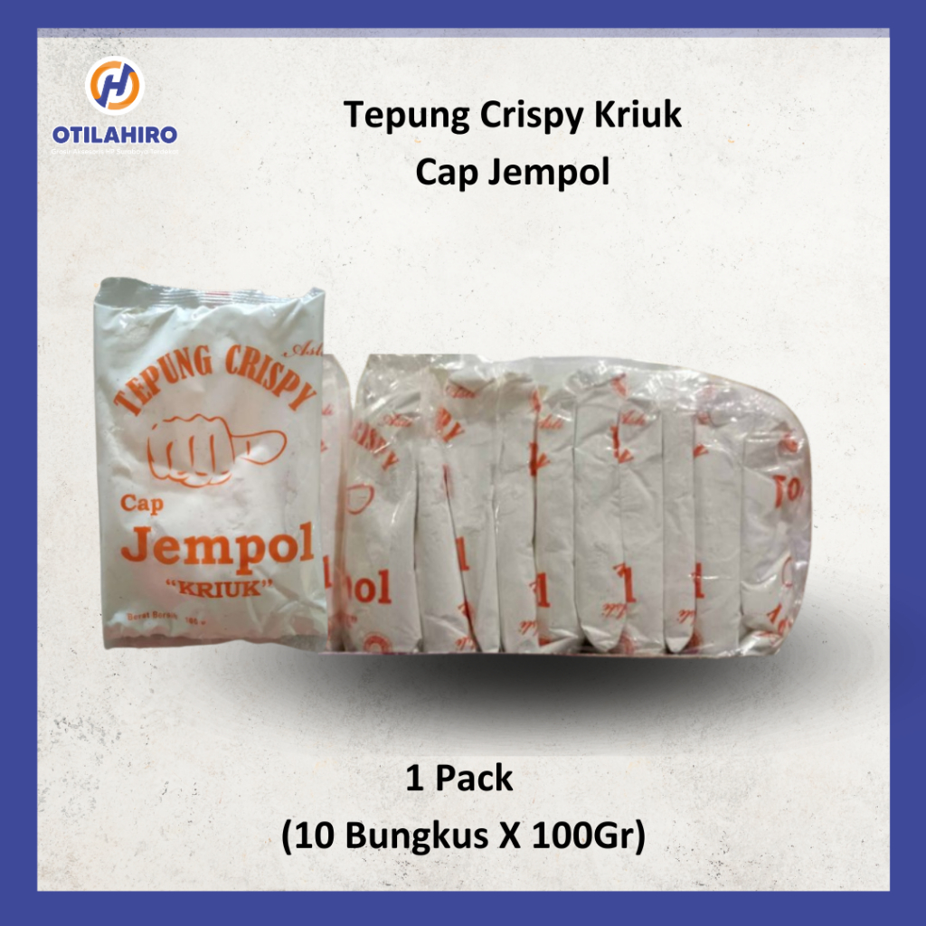 

Tepung Crispy Kriuk Cap Jempol ( 10pcs x 100Gr) Original Gratis 1 Tepung Rempeyek