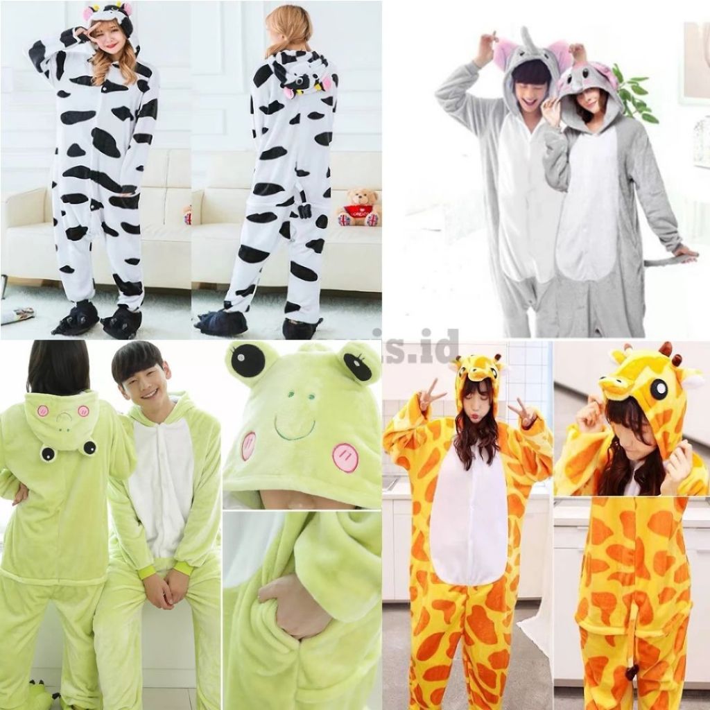 BAJU KOSTUM ONESIE PIKACHU DEWASA ONE SIE POKEMON KIGURUMI PIKACU RILLAKUMA PANDA