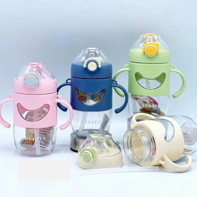 Botol Minum Gagang Anak / Botol Minum Gagang Bayi Seliya 420Ml
