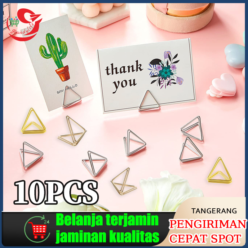 

10pcs Table Menu Stand Card Holder Price Name Tag segitiga Display Holder Untuk Toko Roti/Kopi