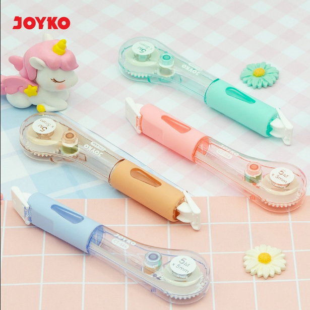 

Pita Koreksi Correction Tape Joyko CT-586 Warna Pastel soft grip