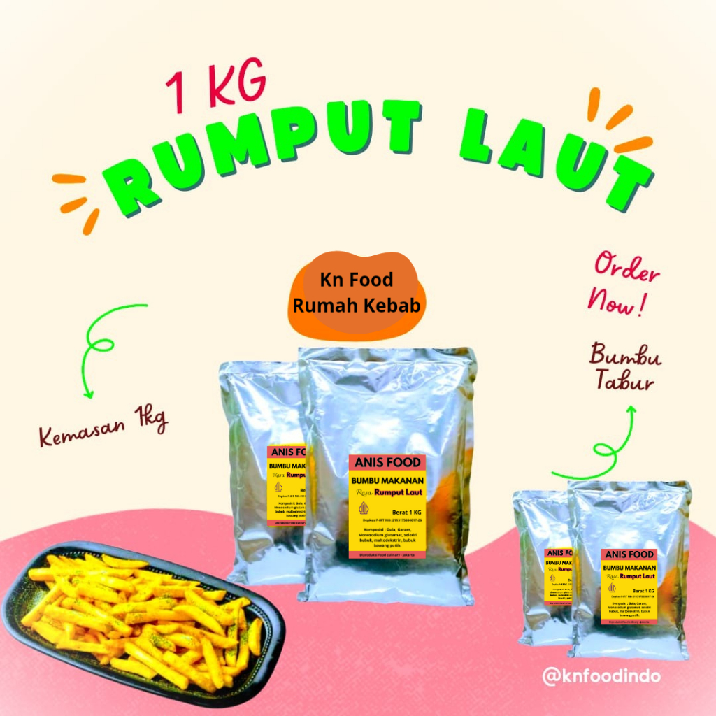 

BUMBU TABUR ALA SHIHLIN ANIS FOOD RASA RUMPUT LAUT KEMASAN 1 KG