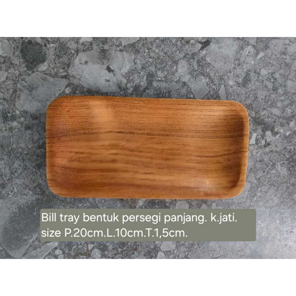 NAMPAN KAYU JATI/TRAY KAYU/BILLTRAY KAYU JATI RESTO/BILL TRAY AESTHETIC KAYU JATI MURAH